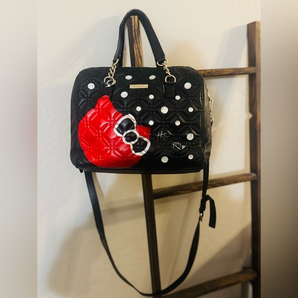 kate spade Handbags - Kate Spade Hello Kitty Purse Black Satchel Crossbody Custom